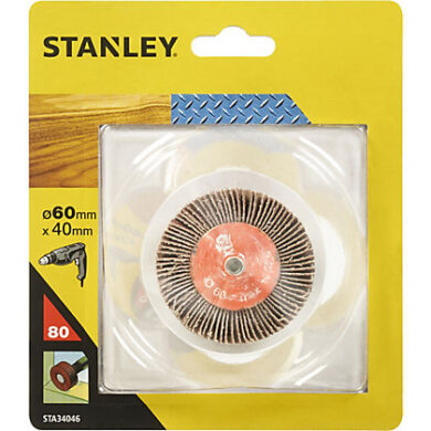 STANLEY STA34046 Lamelové brusné tělísko do vrtačky D60x40mm S6mm P80  (7903048)