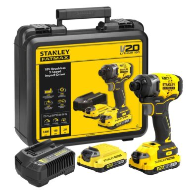 STANLEY SFMCF820D2K-QW Aku rázový utahovák 20V 2x2,0Ah 1/4" SFM  (7919290)