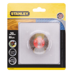 STANLEY STA34041 Lamelové brusné tělísko do vrtačky D50x20mm S6mm P80 - Lamelov brusn tlsko do vrtaky, Aluminium Oxid, O 50 mm x hl. 20 mm, P80. STANLEY STA34041-XJ