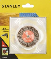 STANLEY STA34051 Lamelové brusné tělísko do vrtačky D80x20mm S6mm P80 - Lamelov brusn tlsko do vrtaky D80x20mm S6mm P80